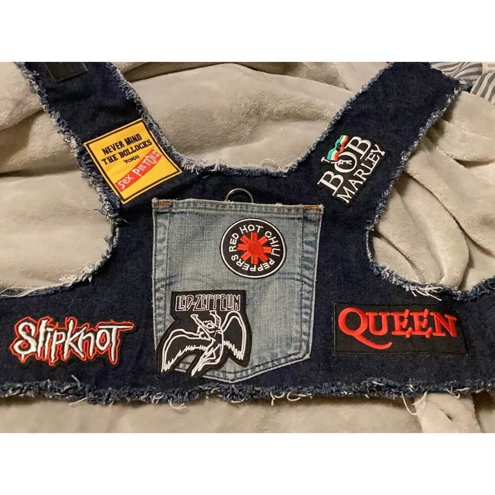 Heads or tails pup Red Hot Chili Peppers harness size XXL